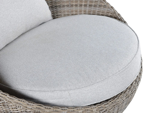 Cozy Outdoor Set - Swivel Woven Chairs, Side Table - All-Weather Resin Wicker, Powder-Coated Aluminum, Fully Assembled Default -DTYStore