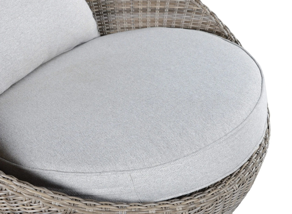 Cozy Outdoor Set - Swivel Woven Chairs, Side Table - All-Weather Resin Wicker, Powder-Coated Aluminum, Fully Assembled Default -DTYStore