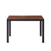 Creative Design Veneered MDF Wood Structure Rectangular Walnut Dining Table Default -DTYStore