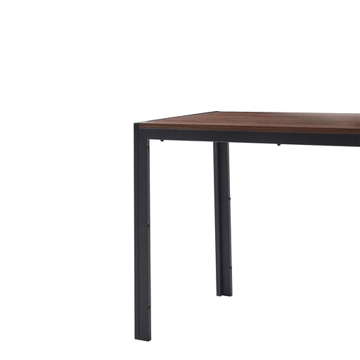 Creative Design Veneered MDF Wood Structure Rectangular Walnut Dining Table Default -DTYStore