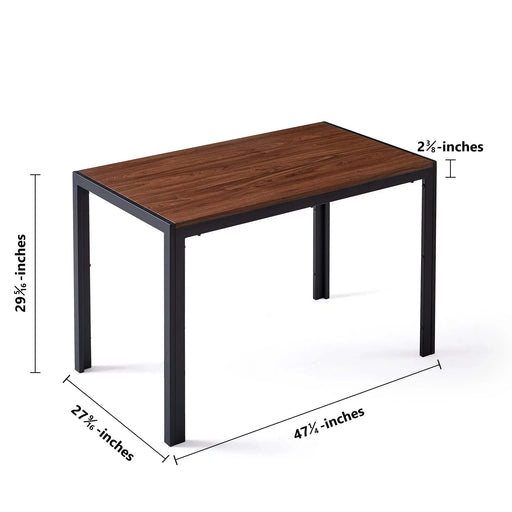 Creative Design Veneered MDF Wood Structure Rectangular Walnut Dining Table Default -DTYStore