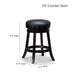 Creede Backless Fabric Swivel Stool, 24" Counter or 30” Bar Stool -DTYStore