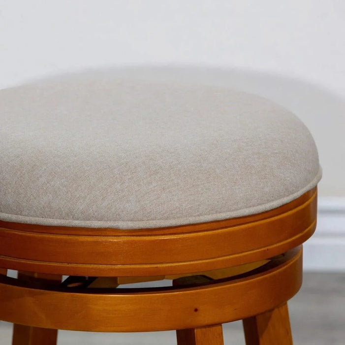 Creede Backless Fabric Swivel Stool, 24" Counter or 30” Bar Stool -DTYStore