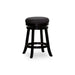Creede Backless Fabric Swivel Stool, 24" Counter or 30” Bar Stool 24" Counter Height Espresso Charcoal Fabric -DTYStore