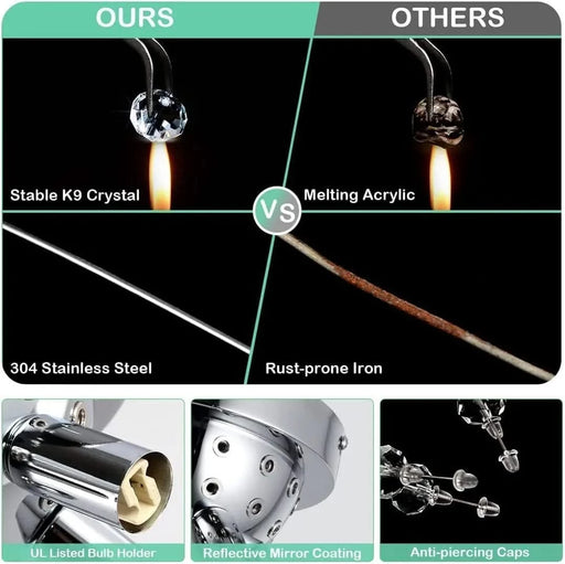 Crystal Flush Mount Ceiling Light, Modern Sputnik Firework Close to Ceiling Lamp, LED Ceiling Light Fixtures for Bedroom Kitchen Island Entryway Hallway Foyer Default -DTYStore