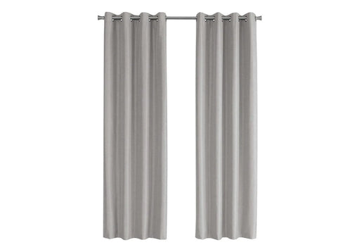 Curtain Panel, 2pcs Set, 54'w X 84'l, 100% Blackout, Grommet, Living Room, Bedroom, Kitchen, Grey Thermal Insulation Polyester, Contemporary, Modern Default -DTYStore