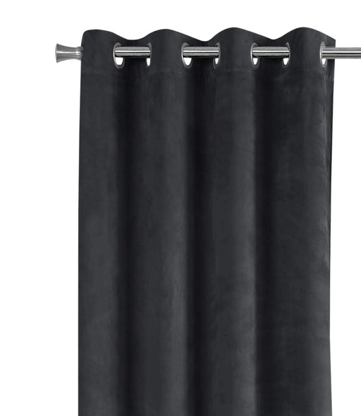 Curtain Panel, 2pcs Set, 54'w X 84'l, Room Darkening, Grommet, Living Room, Bedroom, Kitchen, Grey Velvet, Contemporary, Modern Default -DTYStore