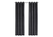 Curtain Panel, 2pcs Set, 54'w X 84'l, Room Darkening, Grommet, Living Room, Bedroom, Kitchen, Grey Velvet, Contemporary, Modern- DTY Store