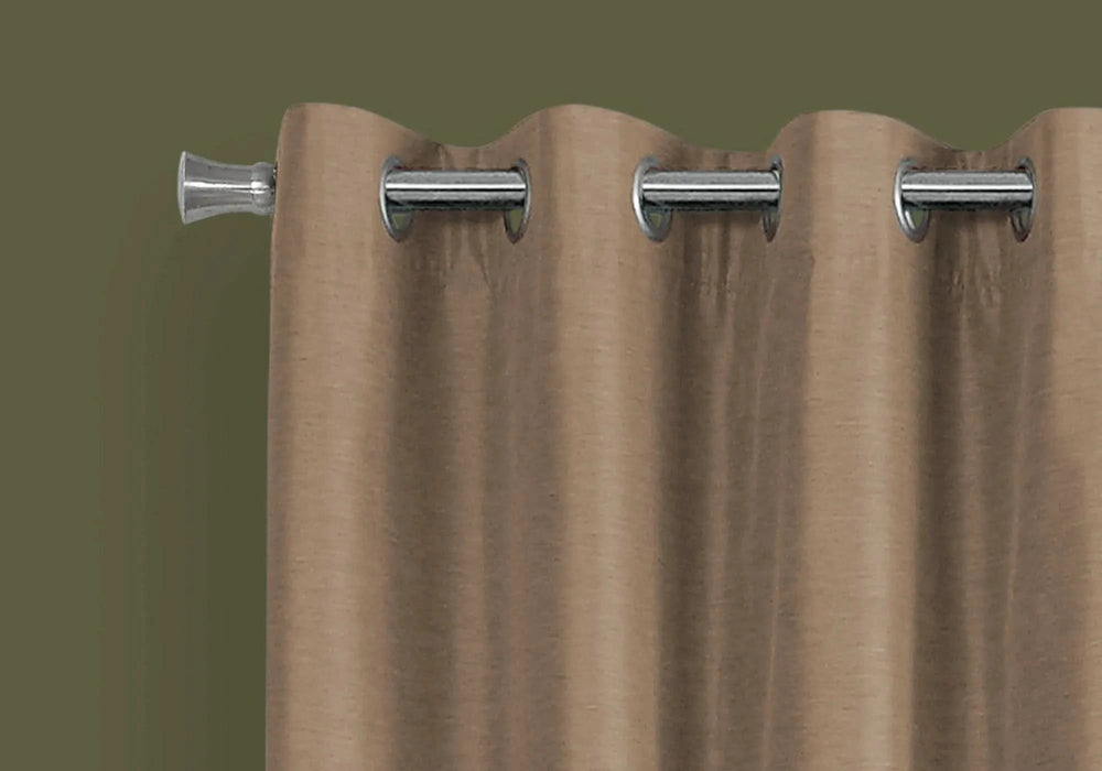 Curtain Panel, 2pcs Set, 54'w X 95'l, 100% Blackout, Grommet, Living Room, Bedroom, Kitchen, Brown Thermal Insulation Polyester, Contemporary, Modern - DTY Store