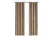Curtain Panel, 2pcs Set, 54'w X 95'l, 100% Blackout, Grommet, Living Room, Bedroom, Kitchen, Brown Thermal Insulation Polyester, Contemporary, Modern - DTY Store