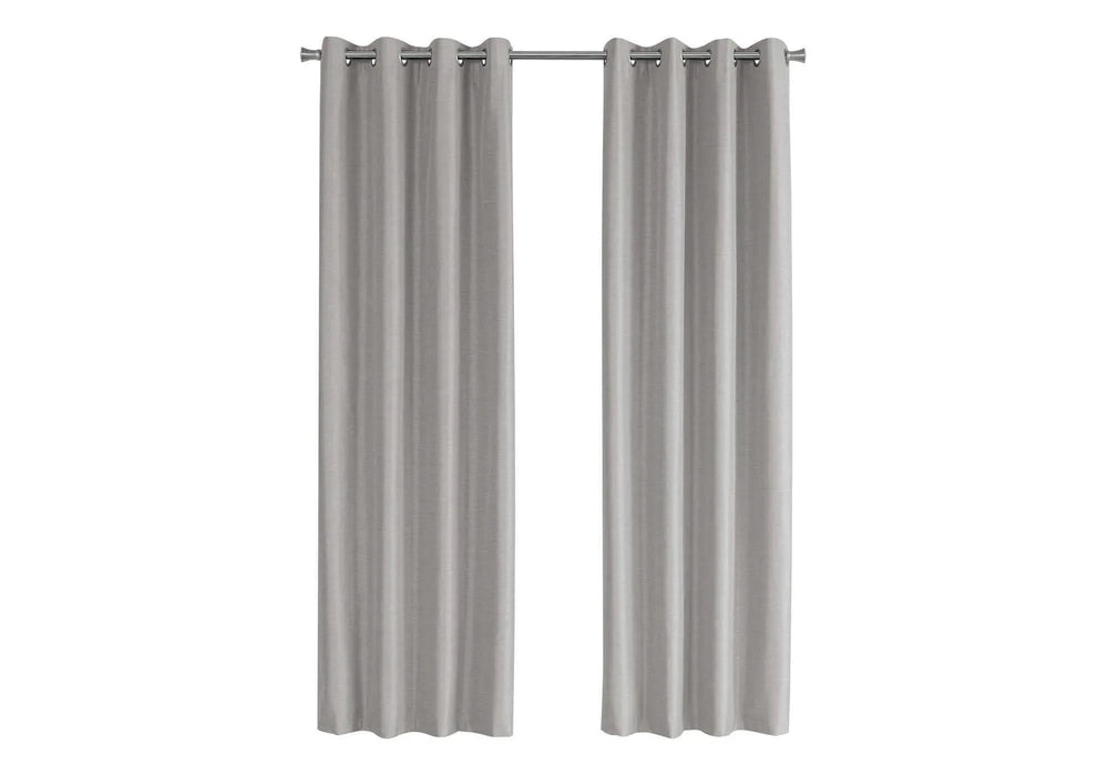 Curtain Panel, 2pcs Set, 54'w X 95'l, 100% Blackout, Grommet, Living Room, Bedroom, Kitchen, Grey Thermal Insulation Polyester, Contemporary, Modern Default -DTYStore