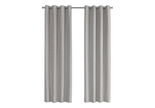 Curtain Panel, 2pcs Set, 54'w X 95'l, 100% Blackout, Grommet, Living Room, Bedroom, Kitchen, Grey Thermal Insulation Polyester, Contemporary, Modern Default -DTYStore