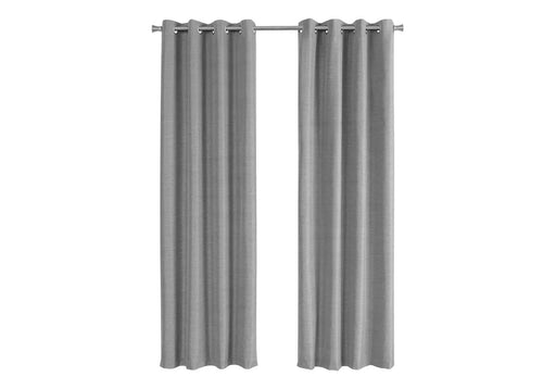 Curtain Panel, 2pcs Set, 54'w X 95'l, 100% Blackout, Grommet, Living Room, Bedroom, Kitchen, Grey Thermal Insulation Polyester, Contemporary, Modern Default -DTYStore