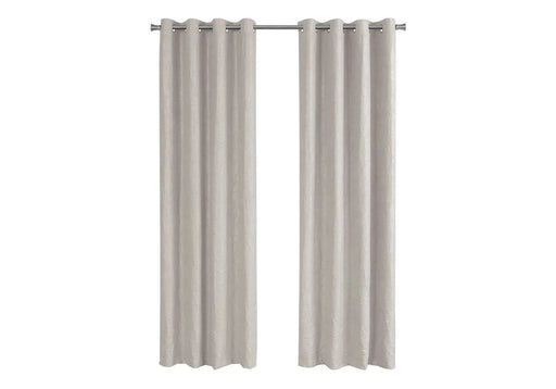 Curtain Panel, 2pcs Set, 54'w X 95'l, Room Darkening, Grommet, Living Room, Bedroom, Kitchen, Beige Micro Suede, Contemporary, Modern Default -DTYStore