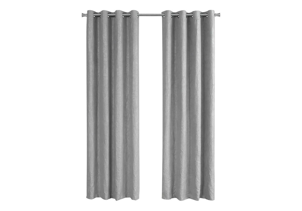 Curtain Panel, 2pcs Set, 54'w X 95'l, Room Darkening, Grommet, Living Room, Bedroom, Kitchen, Grey Micro Suede, Contemporary, Modern Default -DTYStore