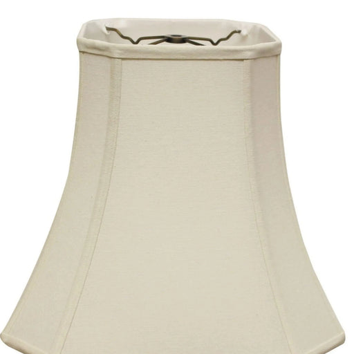 Cut Corner Square Bell Softback Lampshade with Washer Fitter, Natural Color Fabric Lampshade for Table Lamps, Natural Linen, 9' Top x 16' Bottom x 13' Height Default -DTYStore