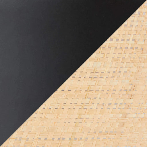 Cylinder Rattan 29' Contemporary Rattan Table Lamp in Black Metal and Natural Rattan from Grandview Gallery by LumiSource Default -DTYStore