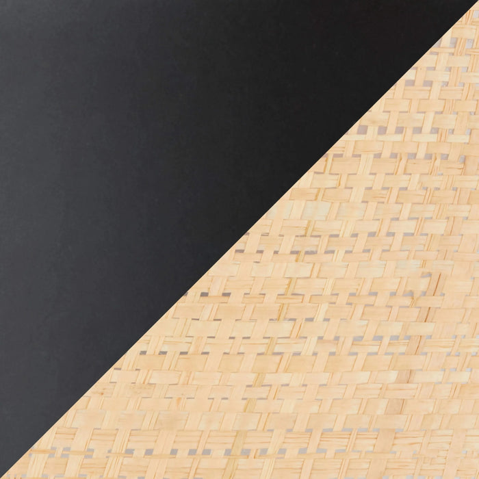 Cylinder Rattan 29' Contemporary Rattan Table Lamp in Black Metal and Natural Rattan from Grandview Gallery by LumiSource Default -DTYStore