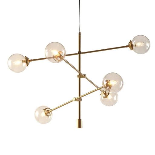 Cyrus 6-Globe Light Architectural Metal Chandelier Default -DTYStore