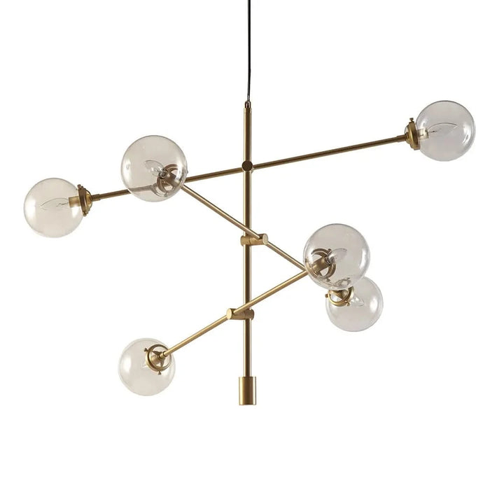 Cyrus 6-Globe Light Architectural Metal Chandelier Default -DTYStore