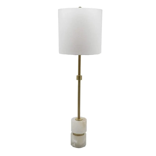 D10x34' Ipori Alabaster And Metal Buffet Lamp Default -DTYStore
