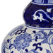 D14x27.6' Blue and White Round Ceramic Vase Lamp Default -DTYStore
