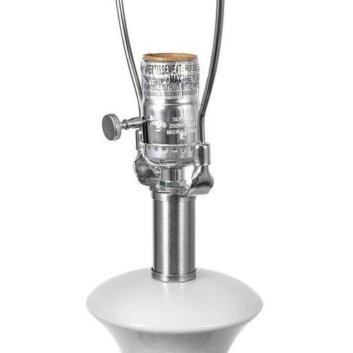 D14x27.6' Blue and White Round Ceramic Vase Lamp Default -DTYStore