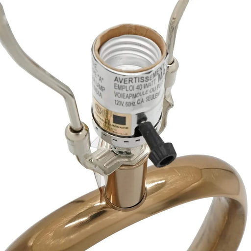 D14x28.5' Oval Shape Cut Out Metal Table Lamp with Cream Linen Shade Default -DTYStore