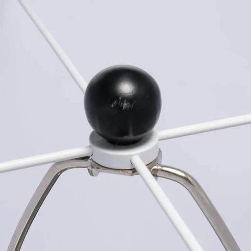 D15x26.7' Black Aluminum Table Lamp with Two Varying Disc Accents and White Shade(Lamp Shade Assembly Required) Default -DTYStore