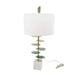 D15x29.5' Verdant Agate-Slice Table Lamp w/ Marble Base Default -DTYStore