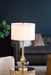 D15x29' Table Lamp with Glass Drum (Lamp Shade Assembly Required) Default -DTYStore
