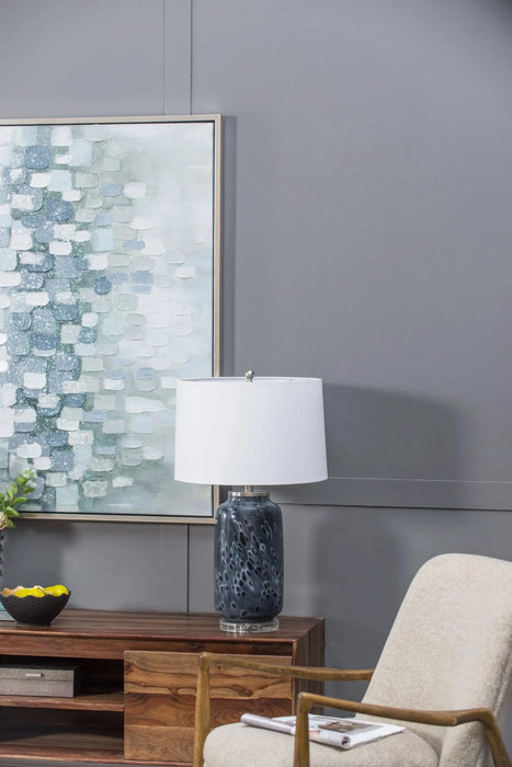 D16.9''xH28'' Ellis Glass Table Lamp Default -DTYStore