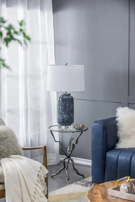 D16.9''xH28'' Ellis Glass Table Lamp Default -DTYStore