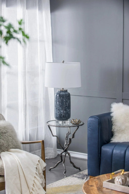 D16.9''xH28'' Ellis Glass Table Lamp Default -DTYStore