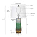 D16x30' Glass Table Lamp Default -DTYStore