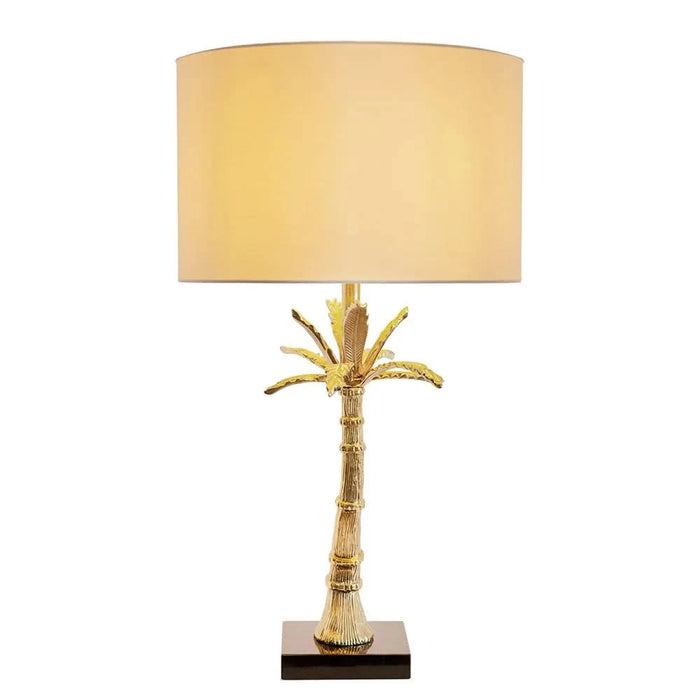 D16x31' Leaf Lamp with Marble Base, Gold (Lamp Shade Assembly Required) Default -DTYStore