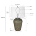 D18x28.5' Glass Table Lamp Default -DTYStore