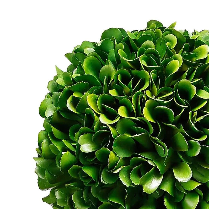 D7x22'H Two-Tiered Faux Boxwood Sphere Topiary in Cream Pot Default -DTYStore