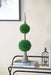 D7x26.5' Artificial Two-Tiered Boxwood Sphere Topiary on Metal Spire Default -DTYStore