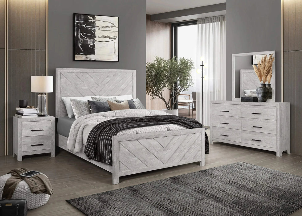 DENVER Full 4PC Modern Style Storage Bedroom Set Made with Wood in Natural (CA INVENTORY) Default -DTYStore