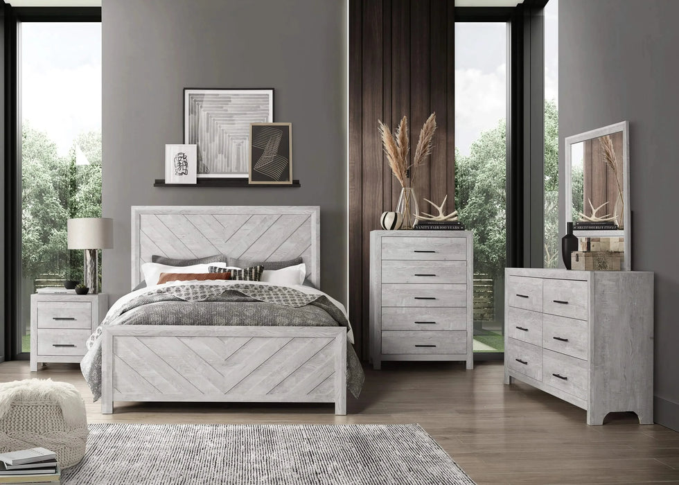DENVER Queen 5PC Modern Style Storage Bedroom Set Made with Wood in Natural Default -DTYStore