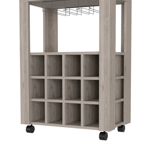 DEPOT E-SHOP Margh Bar Cart Drawer, Light Gray Default -DTYStore