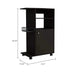 DEPOT E-SHOP Opal Kitchen Cart, Single Door Cabinet, Four Casters, Black Default -DTYStore