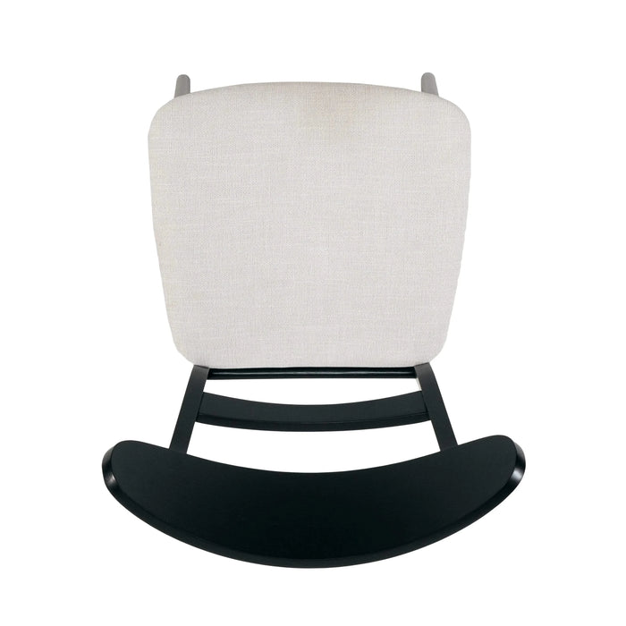 DINING CHAIR (Set of 2), Mid-Century Dining Chairs with Cushioned Seats and Wood Frame, Light beige and Black Default -DTYStore