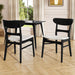 DINING CHAIR (Set of 2), Mid-Century Dining Chairs with Cushioned Seats and Wood Frame, Light beige and Black Default -DTYStore