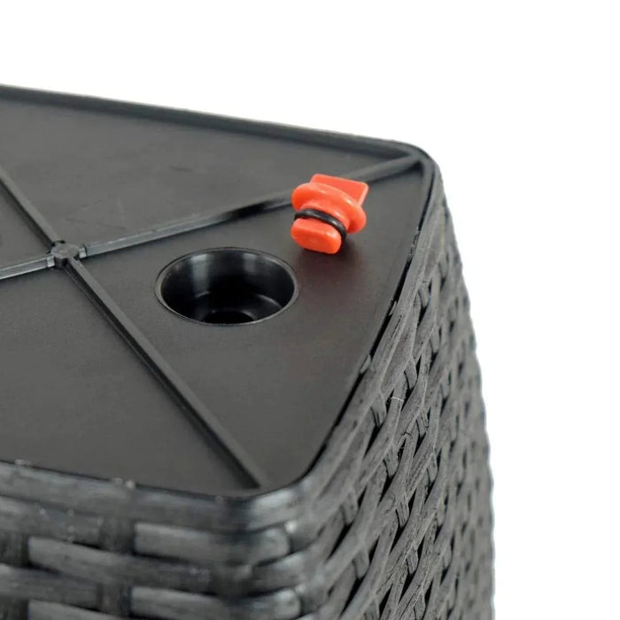 DTY Signature 2-Pack Self-watering Planter - Hand Woven Wicker - Thin Square Natural -DTYStore