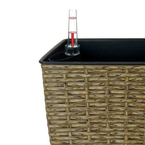 DTY Signature 2-Pack Self-watering Planter - Hand Woven Wicker - Thin Square Natural -DTYStore