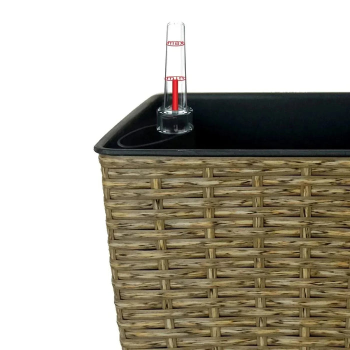 DTY Signature 2-Pack Self-watering Planter - Hand Woven Wicker - Thin Square Natural -DTYStore