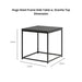 DTY Signature Hugo Steel Frame Side Table with Granite Top -DTYStore