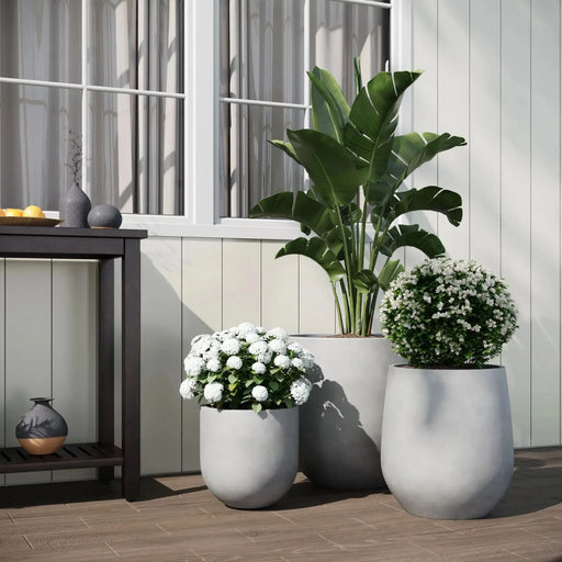 DTY Signature Mount Antero 1-piece Fiberstone Bullet Planter Large Black -DTYStore